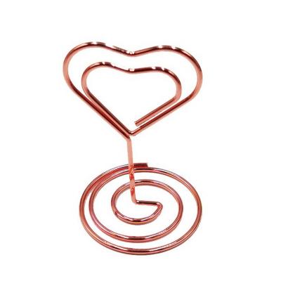 China Wedding Party Decorations Wholesales Creative Design Gold Heart Place Card Holder Party Decorations Diamond Shape Desktop Photo Name cut drop shipping for sale