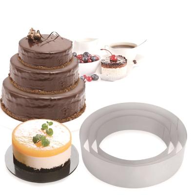 China 6 Inch 8 Inch 10 Inch Variety Forms Stainless Steel Mousse Mold Rings Tiramisu Mold Household Kitchen Cake Baking Molds for sale