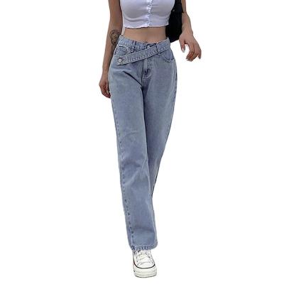 China 2021 New Style Ladies Breathable Jeans Casual Women Slimming Jeans Straight for sale