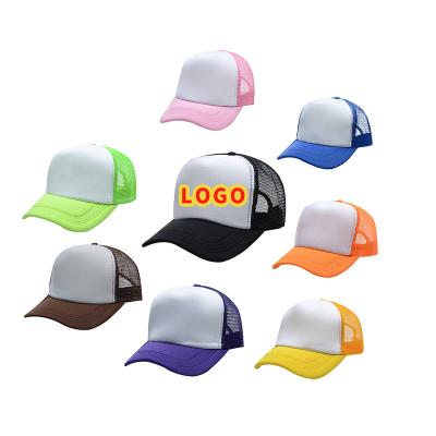 China Custom Hot Sale JOINT Gorras Plain Mesh Foam Trucker Hats 5 Panel Custom Blank Cap Trucker Hats for sale