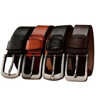 China 100%Pure Cowhide Leather Men's Casual Super Pin Belt Pull Jeans Belt Comfortable Retro for sale