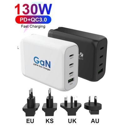 China GaN Technology 130W Mini Wall USB Mobile Phone Charger Mobile Phone USB-C Palladium Charger for Mobile Phone for MacBook for iPad for sale