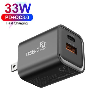 China Mobile Phone GaN Tech 33W GaN USB C Charger For iPhone 12 13 Pro PPS USB-C Charger Max Fast Pad For Galaxy S21/S20/S10 Pro, iPad Note 20 for sale