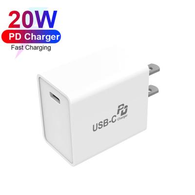 China Super Mini MOBILE PHONE PD Adapter For Apple iPhone 12 PD 20W Fast Charging Wall Charger For iPhone 12 for sale