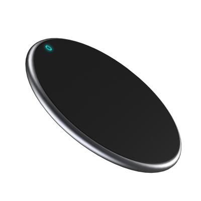 China 15W Output Fast Charging Aluminum Alloy Ultra-thin High Power 15W Qi Fast Wireless Charger For Smartphone for sale