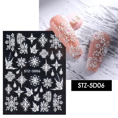 China Popular Professional Nail Art Decoration Wholesale Kids Nail Stickers 3D Nail Sticker Decals Laser Multi-design DIY Wraps Art Stickers for sale