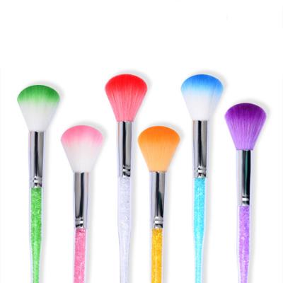 China OEM Professional Colored Synthetic Hair Nail Art Factory Price Acrylic Nail Art Dust Cleaning Brush for sale