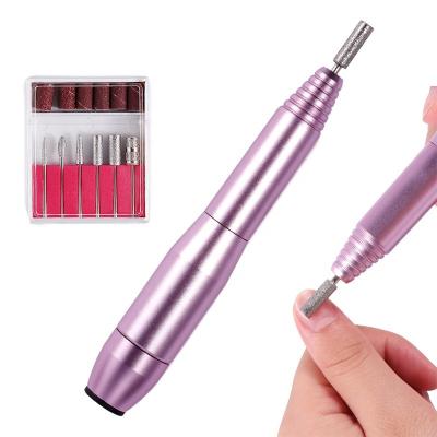 China Portable Professional Ceramic Mini Pen Shape Electric Nail Drill Metal Manicure Pedicure Machine for sale