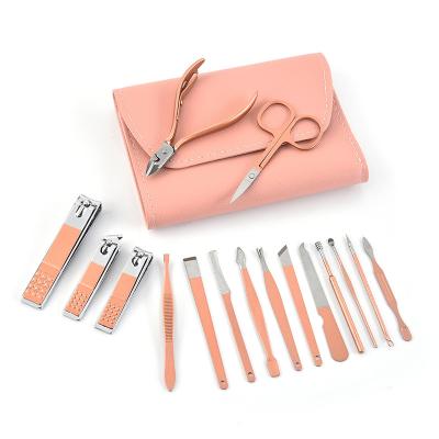 China Wholesale 4/12/16 PCS Scissor Promotion Manicure Kit Left Handed Nail Clippers Set With PU Leather Bag for sale