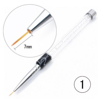 China Nail DIY Tools Professional Size Quality Nail Pen Nylon Hair And Acrylic Handle Nail Brush Pen Nail Brush Line for sale