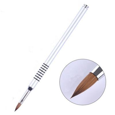 중국 Top grade nail brush new high quality metal handle kolinsky hair nail brush 판매용