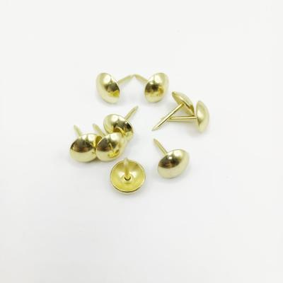 China Decorated Flat Furniture Nail Decorative Gold Iron Smooth Flat Nail Nail for sale