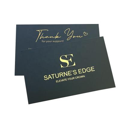 China Business Gift Customized Amazon Gold Foil Design Business Cards Printing Logo Thank You Note Card With Envelopes for sale