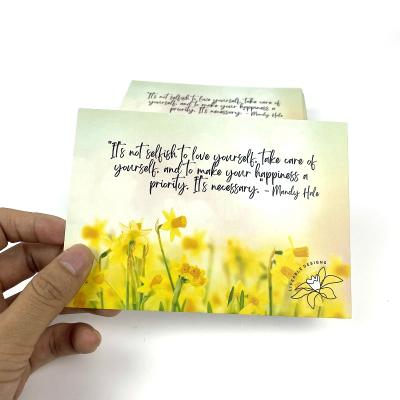 China Business Gift High Quality Custom Printing Premium Paper Thank You Cards 100Pcs For Shopping Card for sale