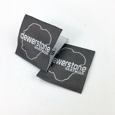 China OEM Washable Custom Logo Fabric Iron On Garment Accessories Woven Labels For Apparel for sale