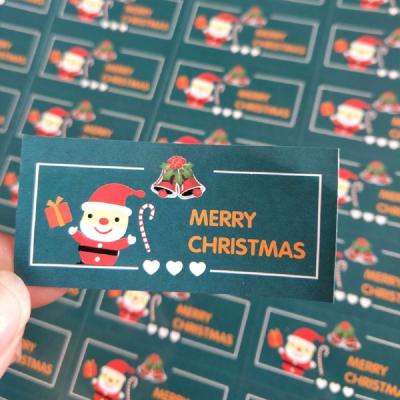 China Wholesale Adhesive Sticker Logo Paper Christmas Decoration Cheap Price Custom Printing Stickers for sale