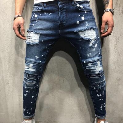 China Streetwear Viable Casual Style Distressed Skinny Rip Denim Knicker Friend Jeans For Women for sale