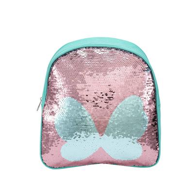 China Waterproof 2023 Children Sequined School Bag Fashion Mini Women Backpack Sequin Backpack Girls for sale