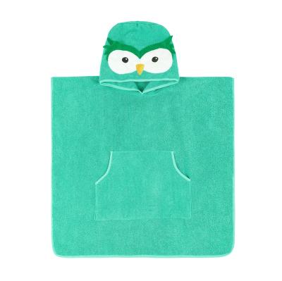 China Child-Proof Microfiber towel Owl cartoon  hooded towel  quick drying children's towel for sale