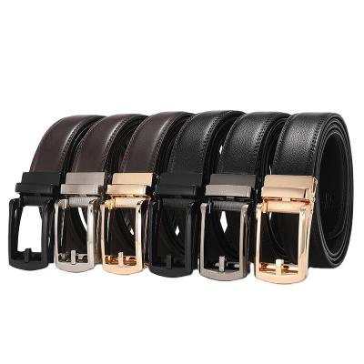 China Wholesale alloy leather casual adjustable buckle fashion leather men's belt automatic buckle jeans soft belt for sale