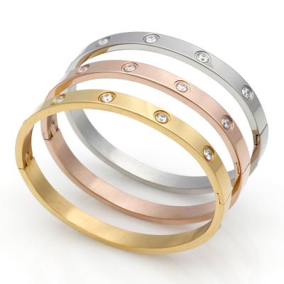 China New Casual/Sporting Fashion 18K Gold Couples Bracelet For Men And Women Ring Forever for sale