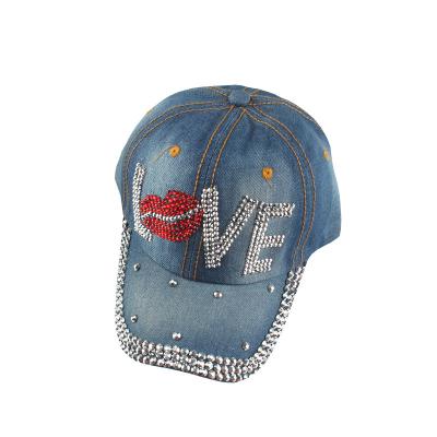 China European and American plush fashion diamond retro baseball cowboy diamond hat set for sale