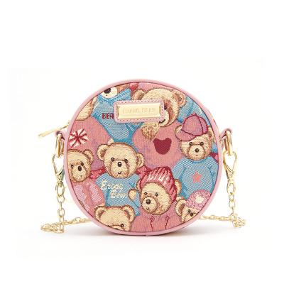 China Fashion Bear Boston Handbag One Shoulder Cross - Body Bag Fashion Canvas Lady Bags Bag for sale