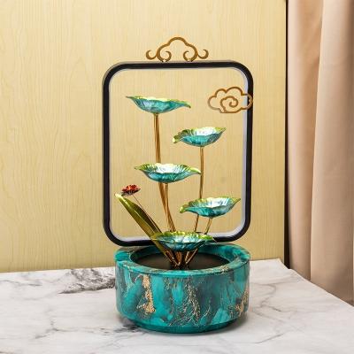 China Indoor Outdoor Decoration Home Decor Office Decoration Wrought Iron Water Decoration Fountain Desktop Indoor Mini Feng shui Fountain for sale