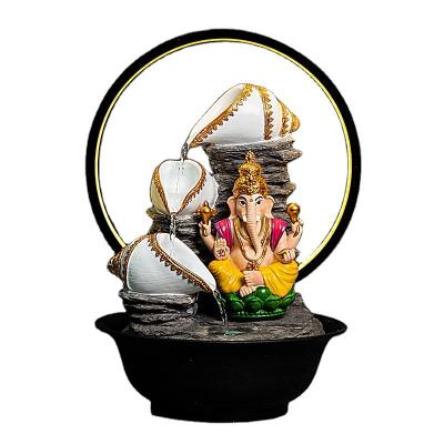 China India Ganesh Mandap Buddha Fountain Decoration Ganesh Resin Fountain Resin Indoor Ganesh Water Fountain hindu for sale