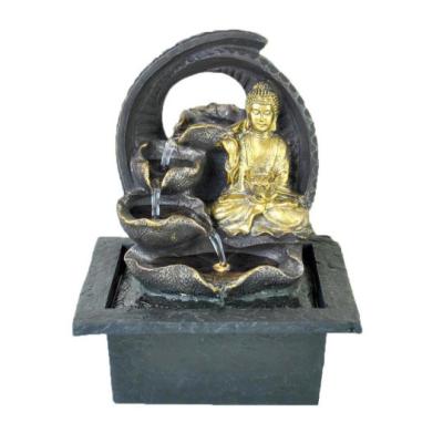 China Garden Water Features Decoration Firework Fountain Water Fountains Indoor Happy Buddha Statue Water Fountain Tabletop for sale