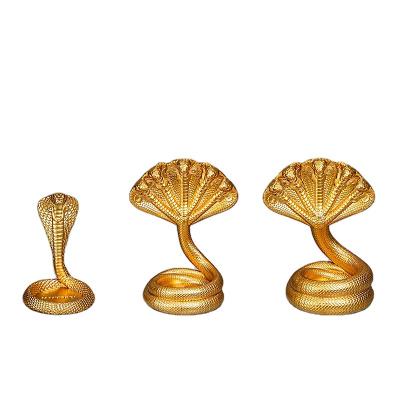 China India Hindu Home Decoration   Candle Pillar Holder For Table  With Five Hooded Snake Sculptures Figurine for sale