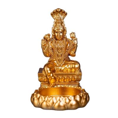 China India Resin Candle Holder Statue Laxmi Ganeshlaxmi Karumariaaman for sale