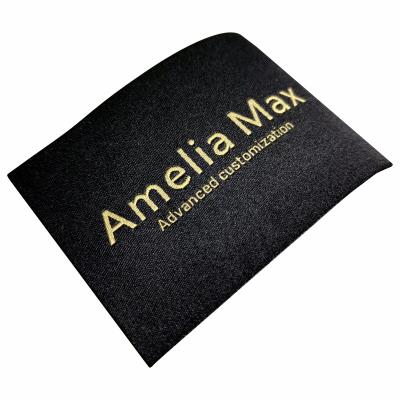 China Custom Black Color Woven Garment Labels Washable For New Apparel Design for sale