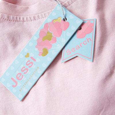 China Free Design Recyled Garment Customized Apparel Logo Label Products Hang Tags For Girls Dress Up for sale