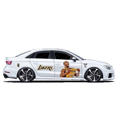 China PVC Kobe Car Stickers Lakers Championship NBA Mamba Basketball Car Latte Car Logo Stickers Custom for sale