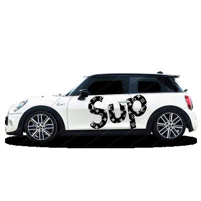 China Supreme PVC Stickers Soup Stickers To Shape Personality Creative Latte For BMW Mini for sale