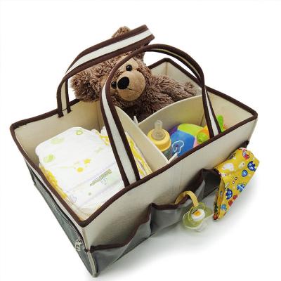 China Business& Wholesale Must Have Felt Baby Diaper Bag Nursery Organizer For Newborns for sale