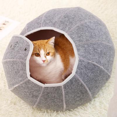 China Travel Dragon Ball Cat Nest Winter Deep Sleep Warm Closed Mat Universal Cat Four Seasons Tunnel Cat Bed Cage for sale