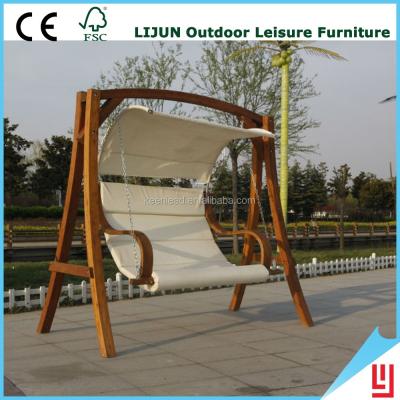 China Outdoor Furniture Hanging Outdoor Glider Wooden Best Garden Swings For Adults for sale