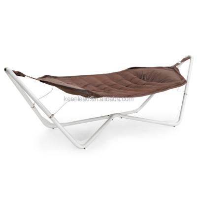 China Outdoor Furniture Steel Stand Fabric Hammock With Pillow And Spreader Bar for sale