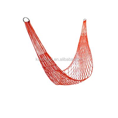 China Outdoor Furniture Customized Logo Nylon Rope Net Hammock For Garden Relaxing for sale