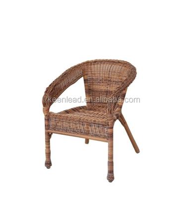 China Shop modern restaurant cafe outdoor use half moon rattan chair and table furniture wicker for sale