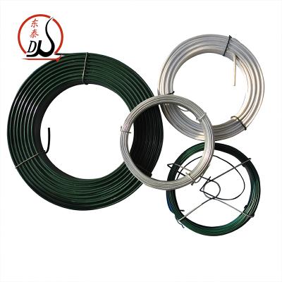 China Green plastic tie wire pvc coated iron wire metal garden wire garden use coiled galvanized iron wire for sale