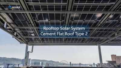 China Cement Flat Roof Type 2 Industrial Distributed Solar System Easy Installation for sale