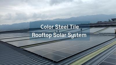 China Industrial Distributed Rooftop Solar System Color Steel Tile Roof Type for sale