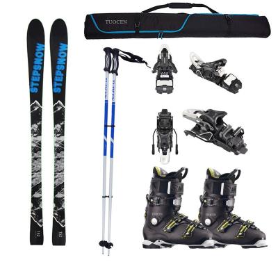 China Poplar Wood+Carbon Fiber+ABS Winter Ski Sports Hot Sale OEM Ski And Skis Set 186 for sale