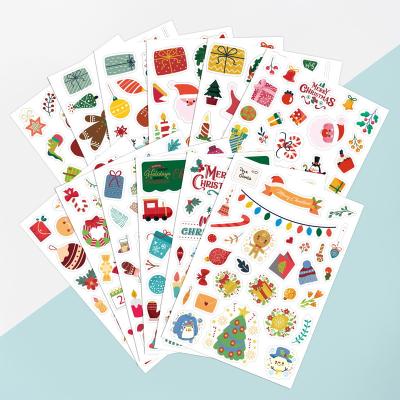 China Foreign Trade Christmas Cartoon Waterproof Sticker Customized Halloween Transparent Gift New Year Sticker PVC Glass Sticker Customized for sale