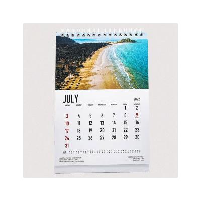 China Spiral Binding/Printing Landscape Style Sales Factory Planner Calendar Dustproof Desk Stand Custom Hot Hot Monthly Weekly Daily Calendar Desk Holder for sale