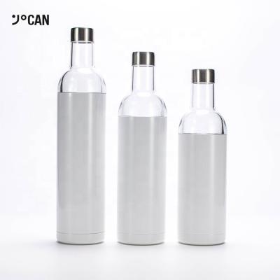 China Sustainable Innovative Product Unique Shaped Unbreakable Stainless Steel Wine Bottle for sale