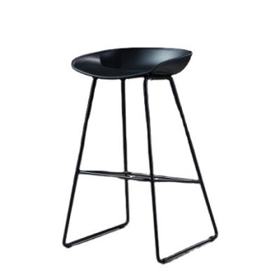 China Wholesale high quality cheap price kitchen modern design bar stool cooling plastic chair with metal leg for sale